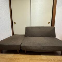 リクライニングソファー+オットマンの画像