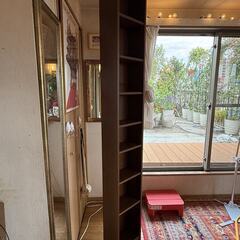 取りに来てくださる方に 1.8万 本棚 高さ2m 幅29cm 奥行き19cm エースラック/カラーラック 大洋Shelfit ブラウン スリムラック 隙間にの画像