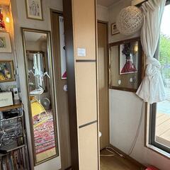 取りに来てくださる方に 1.8万 本棚 高さ2m 幅29cm 奥行き19cm エースラック/カラーラック 大洋Shelfit ブラウン スリムラック 隙間にの画像