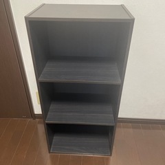 カラーボックス　3段　焦茶色 