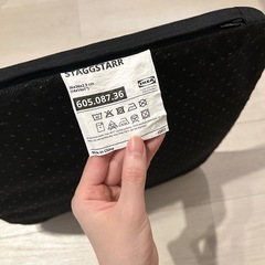 IKEA イケア　STAGGSTARR スタッグスタッル チェアパッド　黒の画像