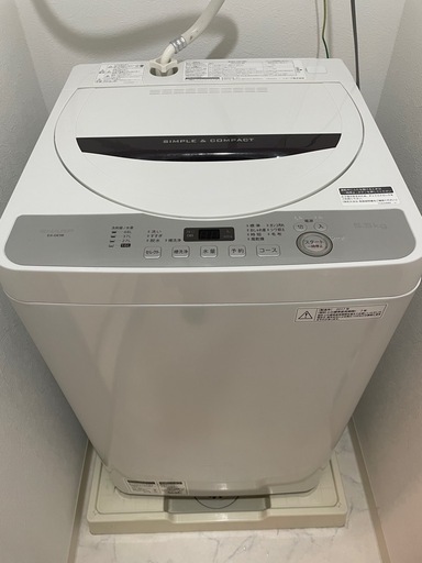 SHARP 格安 美品 洗濯機 ES-GE5B 単身者 一人暮らし向け SHARP 格安 美品 洗濯機 ES-GE5B 単身者 一人暮らし向け