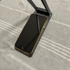 スマホ充電機能付きブラック テーブルライト 約40cmの画像