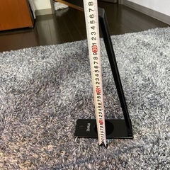 スマホ充電機能付きブラック テーブルライト 約40cmの画像