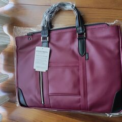Everwin 日本製 ビジネスバッグ 濃いワイン色　新品、未使用の画像