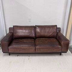  24191  3人掛けソファ　レザー　幅190    ◆大阪市...
