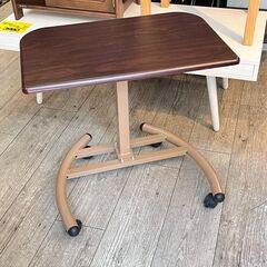 キャスター付き 昇降テーブル サイドテーブル デスク 横幅60cm奥行38cm高さ55~69.5cm★買取帝国 志木店の画像