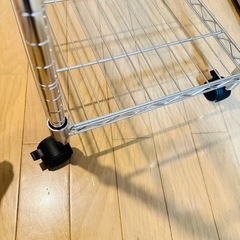 スチールラック 幅110cm 奥行35cm 高さ175cm 5段 アルミ 隙間収納　キャスター付き　アイリスオーヤマの画像