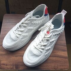 新品 25cm メンズ 男女兼用 ホワイト シューズ 靴 カジュ...