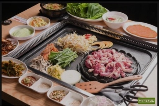 ステンレス鉄台グリルパン プロパン焼肉台　肉、野菜 2つの調整　韓国の本格焼肉