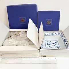良品 箱付 たち吉 魚藻文 角盛鉢 光琳 菓子鉢 菓子器 煮物鉢 和食鉢 橘吉の画像