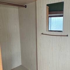 【無料】衣類収納ケース ナチュラル ハンガーバー付きの画像