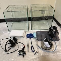 GEX30cmガラス水槽2台＋ヒーター等