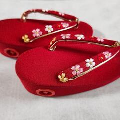 七五三👘３歳用草履、巾着セットの画像
