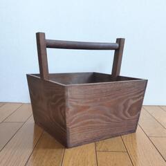 木製炭入れ　アンティーク　古民具