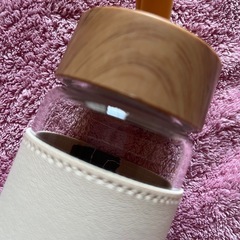 Wood Style ガラスボトル(アイボリー) の画像
