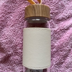 Wood Style ガラスボトル(アイボリー) の画像