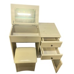 【ジ0607-08】ドレッサーいかが❓【収納付きドレッサー＆スツ...