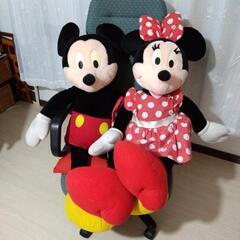 大きいミッキーマウス✤ミニーマウスぬいぐるみ