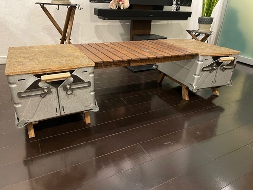 peak シェルフコンテナ25、脚、天板各々2個とブリッジテーブルセット snowpeak シェルフコンテナ25、脚、天板各々2個とブリッジ