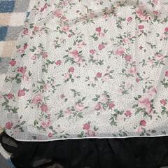 花柄ワンピース　Ｌサイズ　黒色レースの画像
