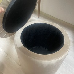 ベルベット調収納スツール  の画像