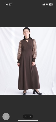 【定価18,700円】ANDRESD ドレス　結婚式　二次会　S ブラウン