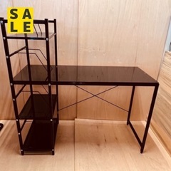 【SALE】JH0254 PCデスク ガラス天板　作業デスク　ワ...
