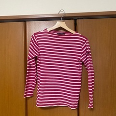 セントジェームス ボーダー長袖Tシャツ ピンク×ホワイト
