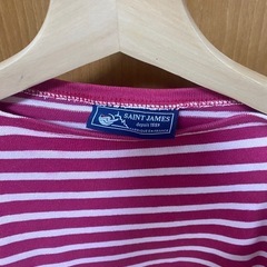 セントジェームス ボーダー長袖Tシャツ ピンク×ホワイトの画像