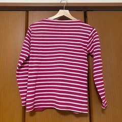 セントジェームス ボーダー長袖Tシャツ ピンク×ホワイトの画像