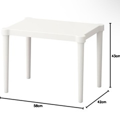 ＩＫＥＡ/イケア UTTER：子供用テーブル ホワイトの画像