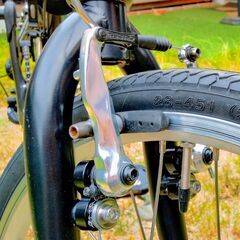 加古川　折りたたみ自転車　軽量　Vブレーキ　WACHSEN　マットブラック　２０インチ(451)　中古　美品の画像