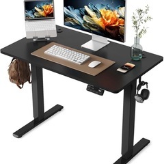 電動スタンディングデスク 幅100cm、奥行60cm、高さ70~...
