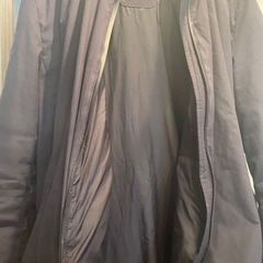 UNIQLO シームレスダウンコート XXL ネイビー フルジップ ロング レディースの画像
