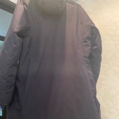 UNIQLO シームレスダウンコート XXL ネイビー フルジップ ロング レディースの画像
