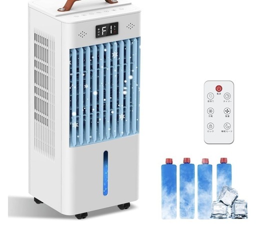 冷風機 冷風扇機　風量6段階　8L 冷房器具 リモコン付き 省エネ　タイマー