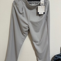 グレー ワイドパンツ Mサイズ ポリエステル100%