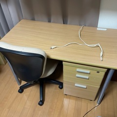 勉強机　引き出し、イス、セット