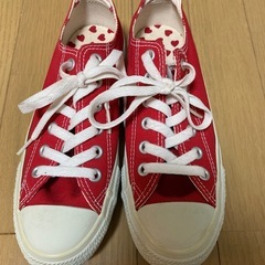 コンバース　赤　スニーカー23.５cm