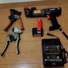 ジャンク　電動、手動ケーブルカッター