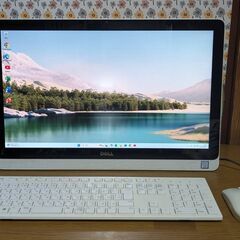 🐸一体型PC🌟大画面21.5ｲﾝﾁ🌟DELL🌟Inspiron22🌟白美品🌟タッチパネル🌟Win11🌟Office2021🌟すぐに使えるSETの画像