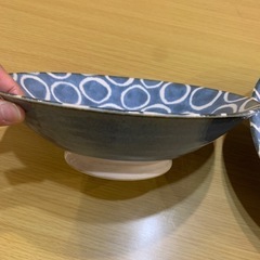 美濃焼　Brush Blue パスタ皿　大皿 の画像
