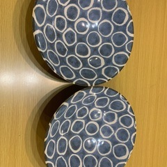 美濃焼　Brush Blue パスタ皿　大皿 