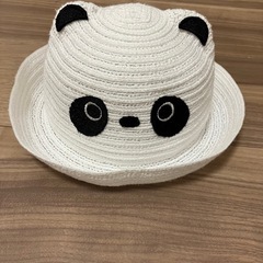 麦わら帽子風 ベビーパンダ帽子 44cm