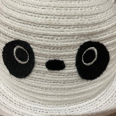 麦わら帽子風 ベビーパンダ帽子 44cmの画像