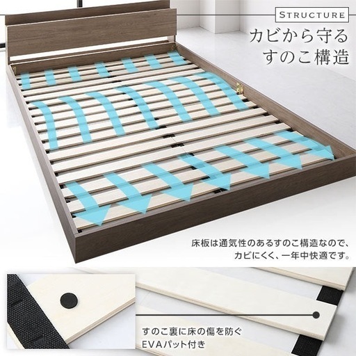 ★ほぼ新品★ローベッド　マットレス付き（セミダブル）『定価:41,980円→15,000円』  ★6月26日まで（引越しのため）『Se