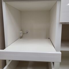 J9737　NITORI　ニトリ　レンジボード　ダリア80MBR-WH　ホワイト　クリーニング済み【リユースのサカイ柏店】の画像