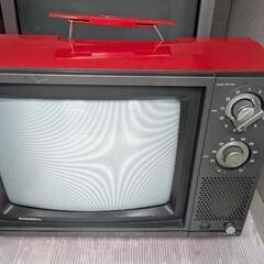 昭和レトロ ゼネラル ブラウン管 カラー テレビ 赤