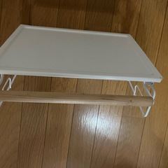 折りたたみキッチン補助テーブル　ふきん掛け付きの画像